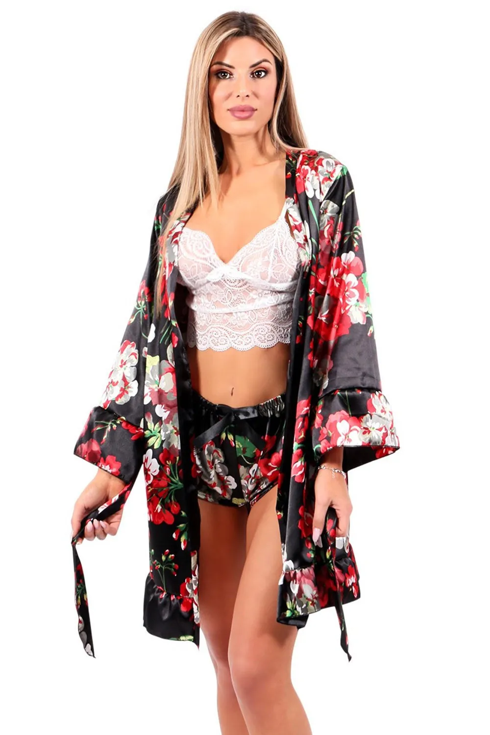 Conjunto de noche 3 piezas negro