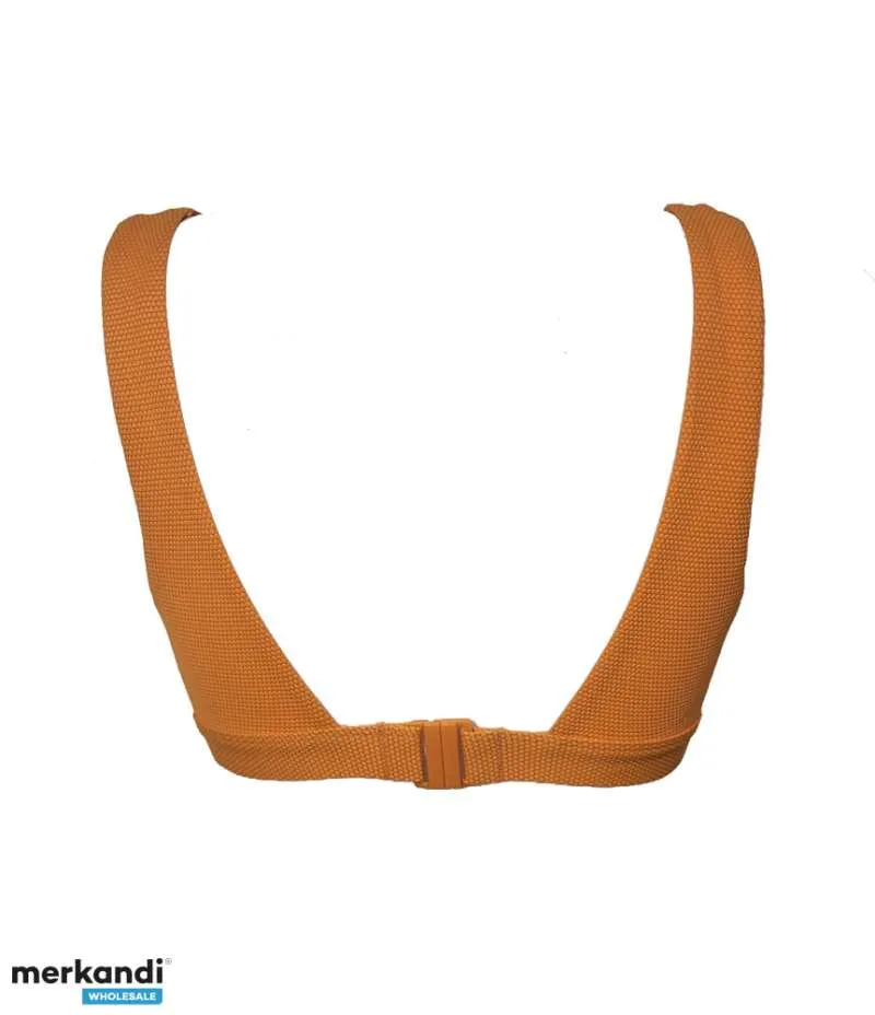 Conjuntos de bikini preformados con textura naranja para mujer