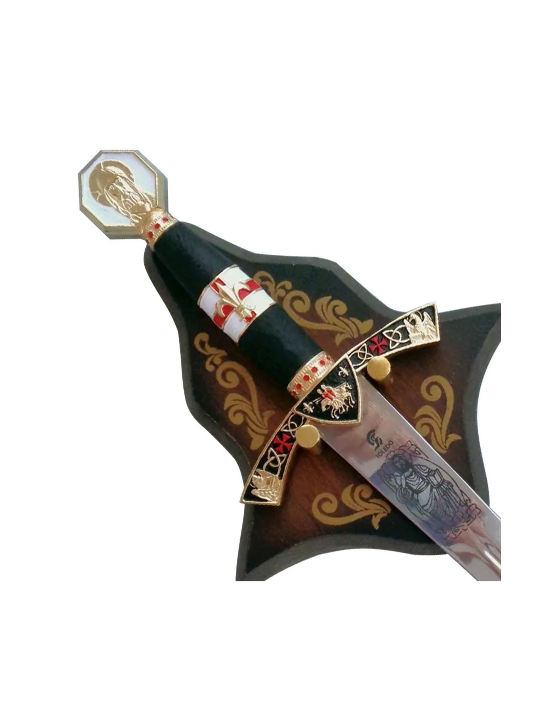Daga Caballeros Templarios con tabla para colgar