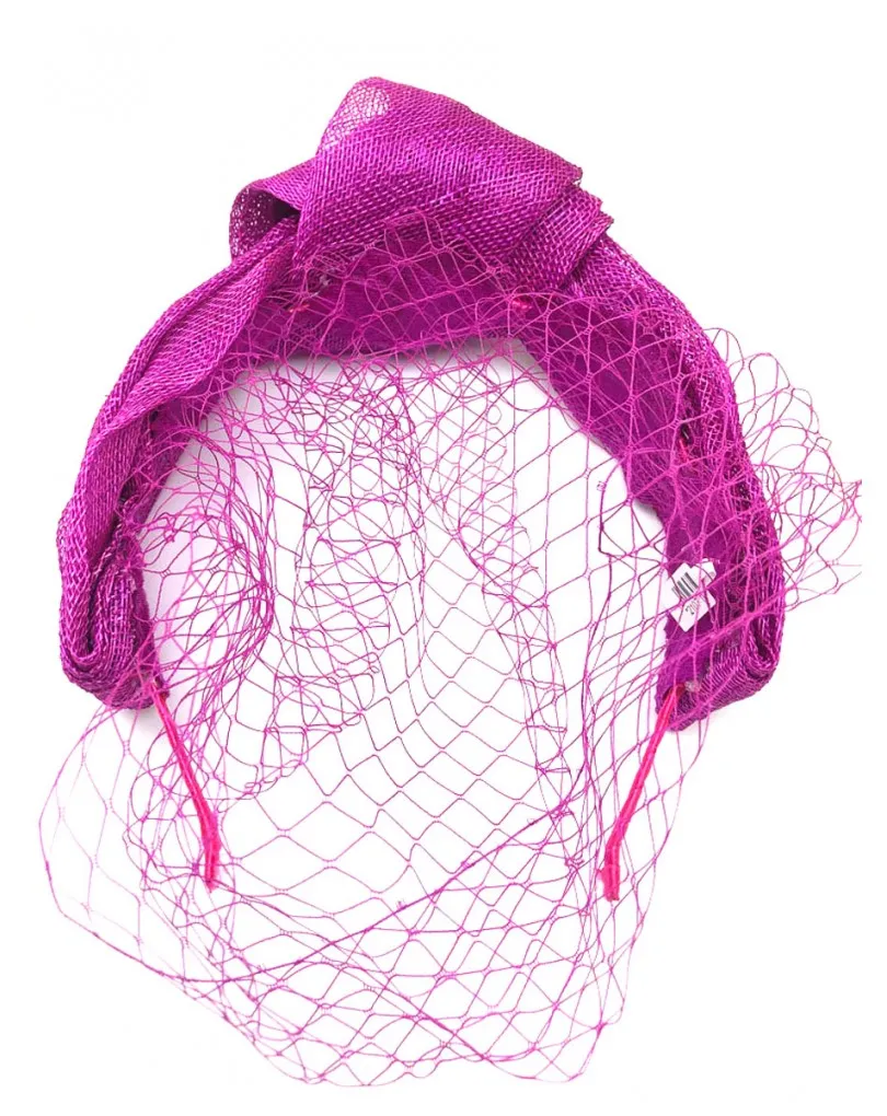 DIADEMAS BUGAMBILIAS CON REDECILLA PARA BODAS Y CEREMONIAS