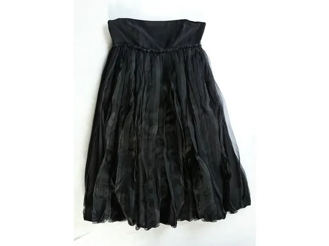 Dkny vestido sin tirantes Negro 
