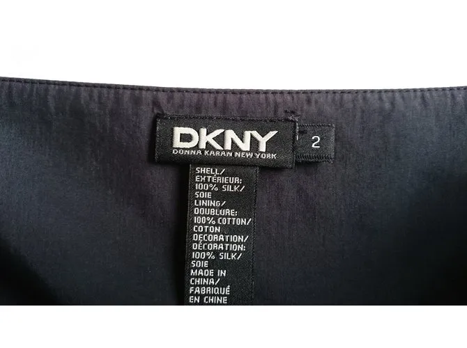 Dkny vestido sin tirantes Negro 