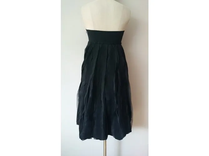 Dkny vestido sin tirantes Negro 