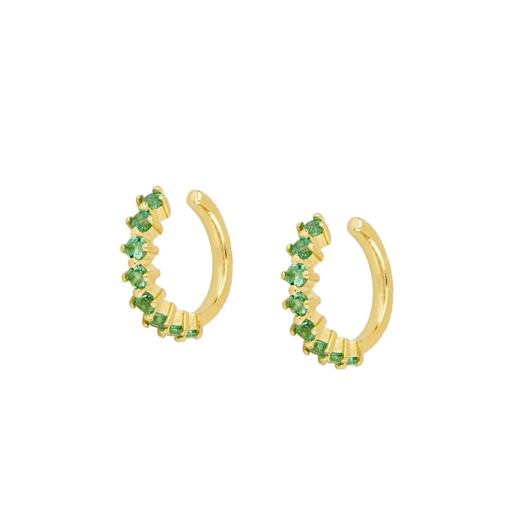 Ear Cuff Kauai Verde Turmalina Oro