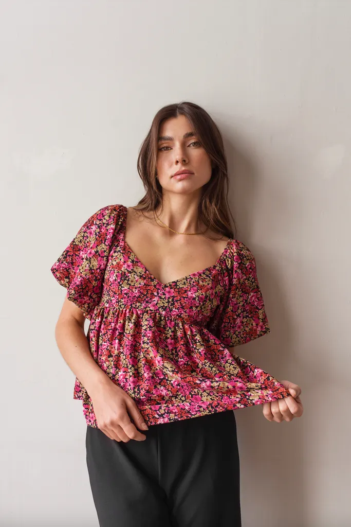 FLORE TOP  FLORAL