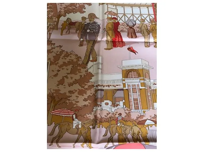 Hermès Un siglo de carreras en Deauville Rosa Beige 