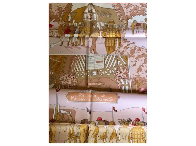 Hermès Un siglo de carreras en Deauville Rosa Beige 
