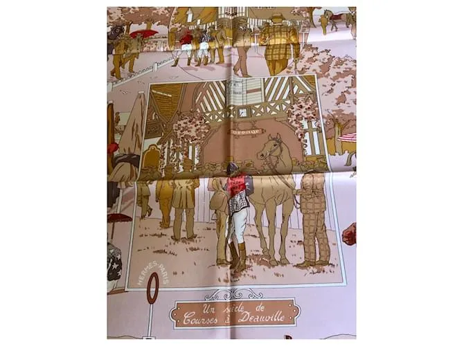 Hermès Un siglo de carreras en Deauville Rosa Beige 