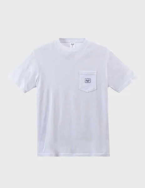 Herschel Pocket Tee Camiseta blanca con bolsillo para hombre