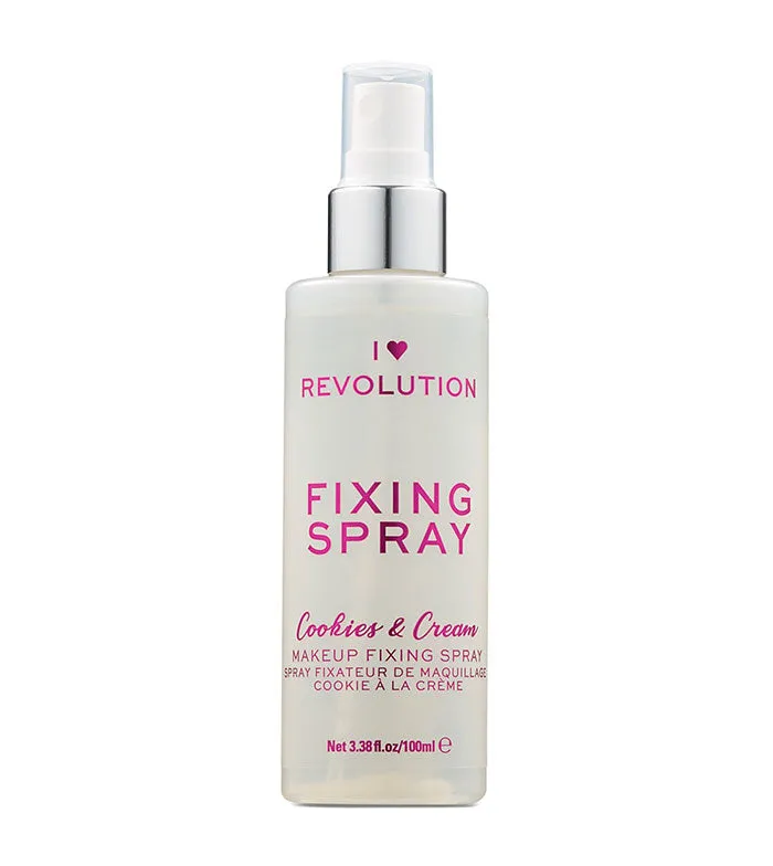 I HEART REVOLUTION  SPRAY FIJADOR DE MAQUILLAJE  COOKIES & CREAM
