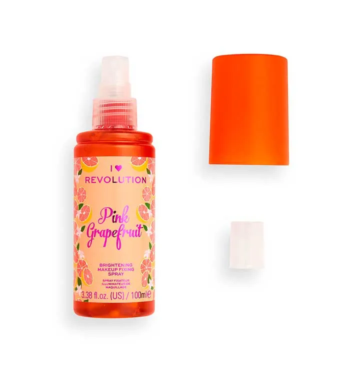 I HEART REVOLUTION  SPRAY FIJADOR DE MAQUILLAJE ILUMINADOR  GRAPEFRUIT