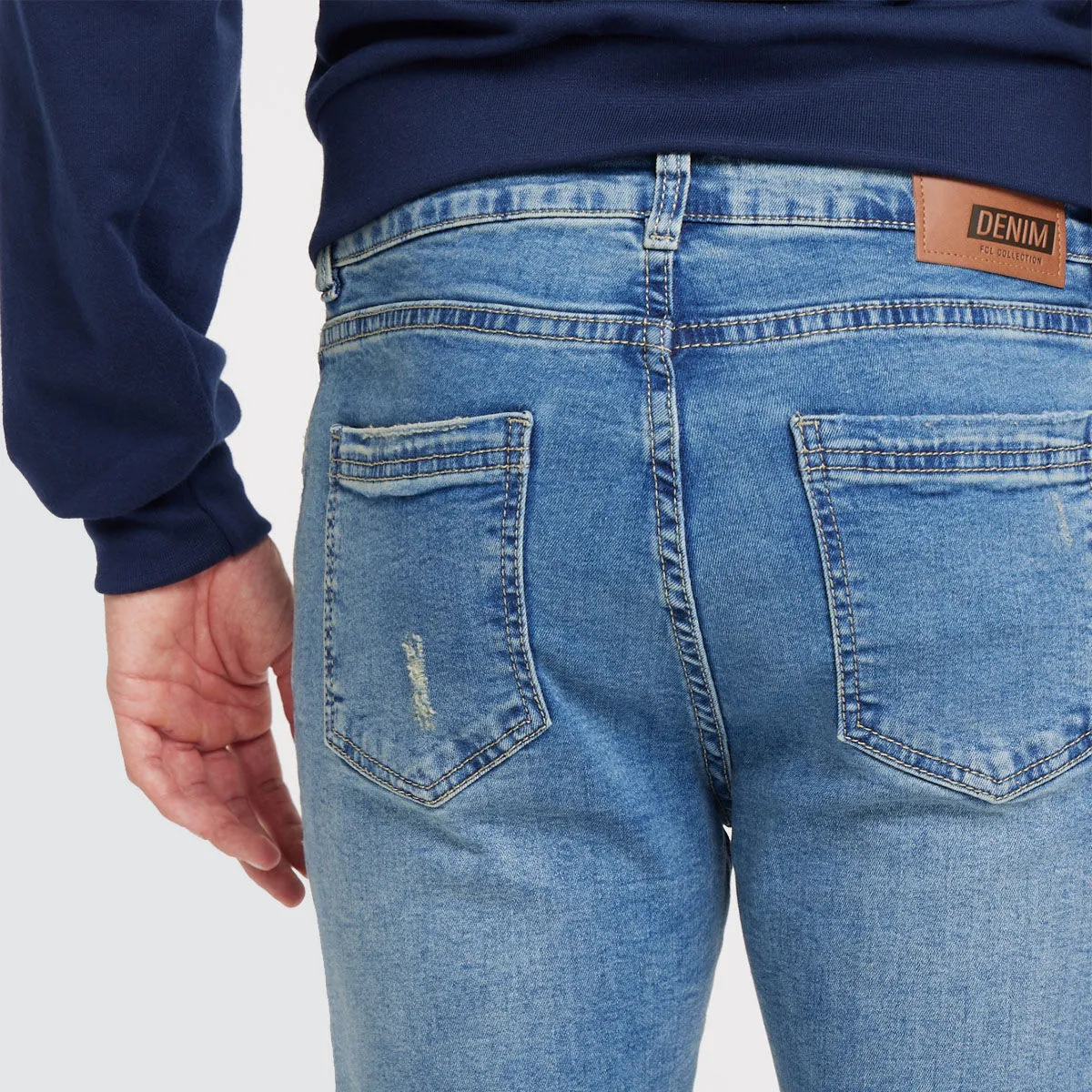 Jean Para Hombre Skinny Con Rotos