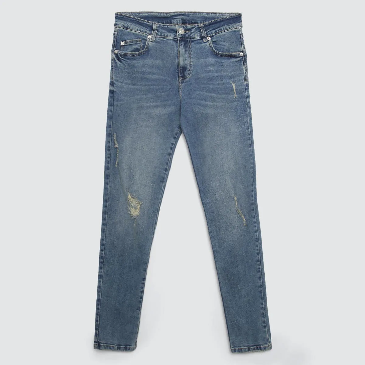 Jean Para Hombre Skinny Con Rotos