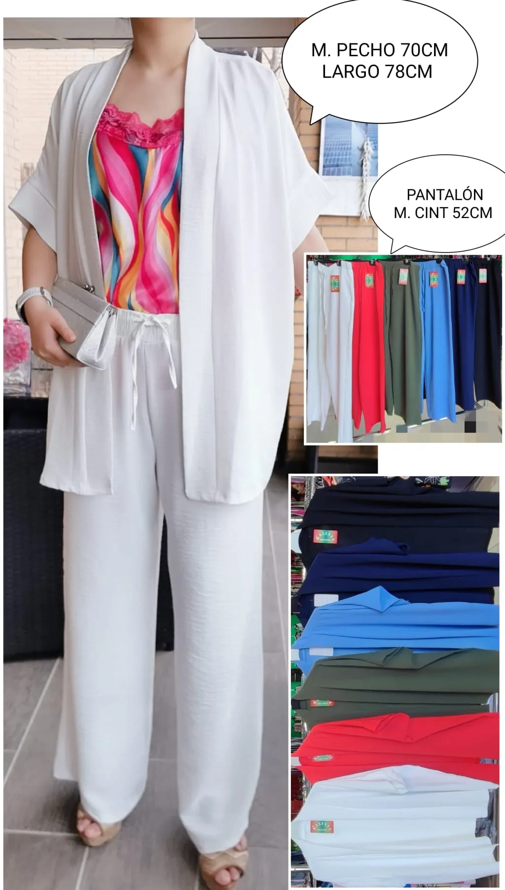 Kimono Crep Mujer Talla Grande