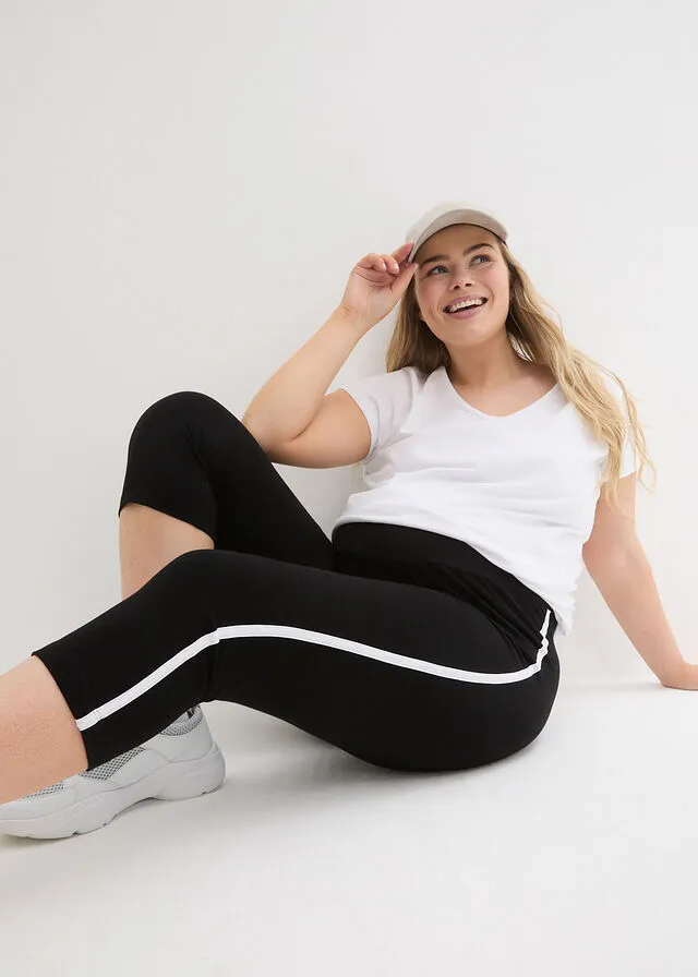 Leggings deportivos, largos, nivel 1 Negro