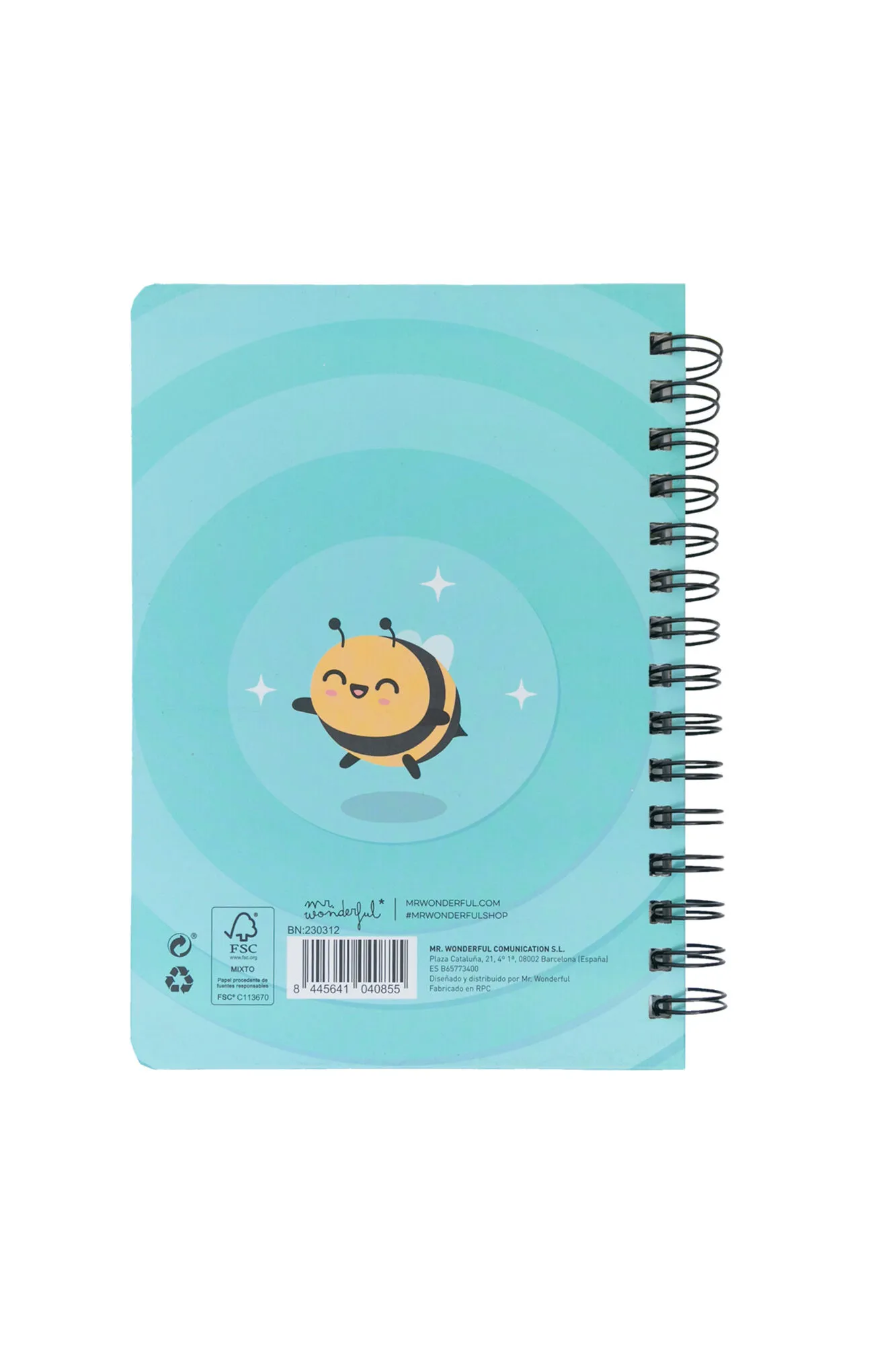 LIBRETA A5 CON SQUISHY ABEJA  CADA D&IACUTE;A ES MI D&IACUTE;A