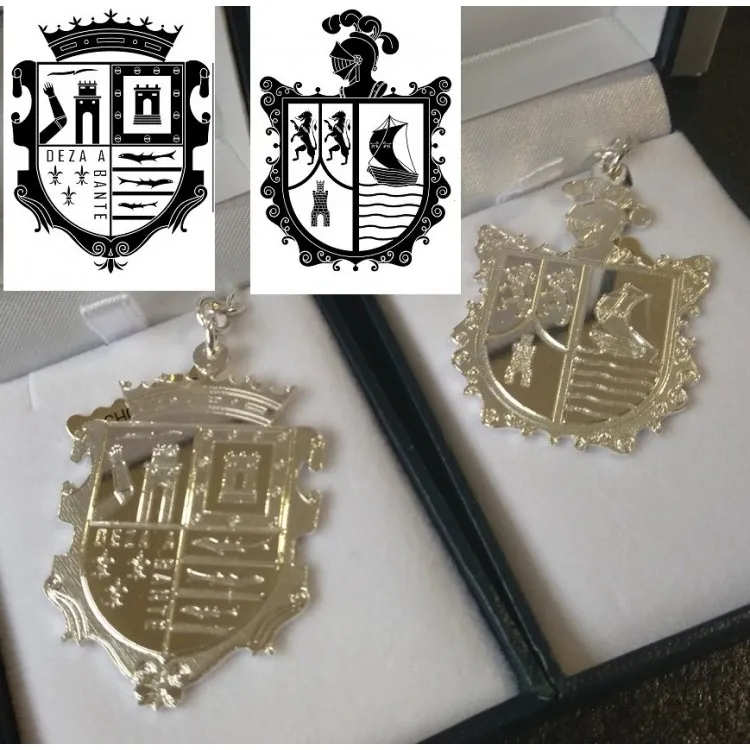 Llaveros con Escudos de Armas  por encargo plata de ley