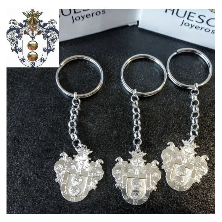 Llaveros con Escudos de Armas  por encargo plata de ley