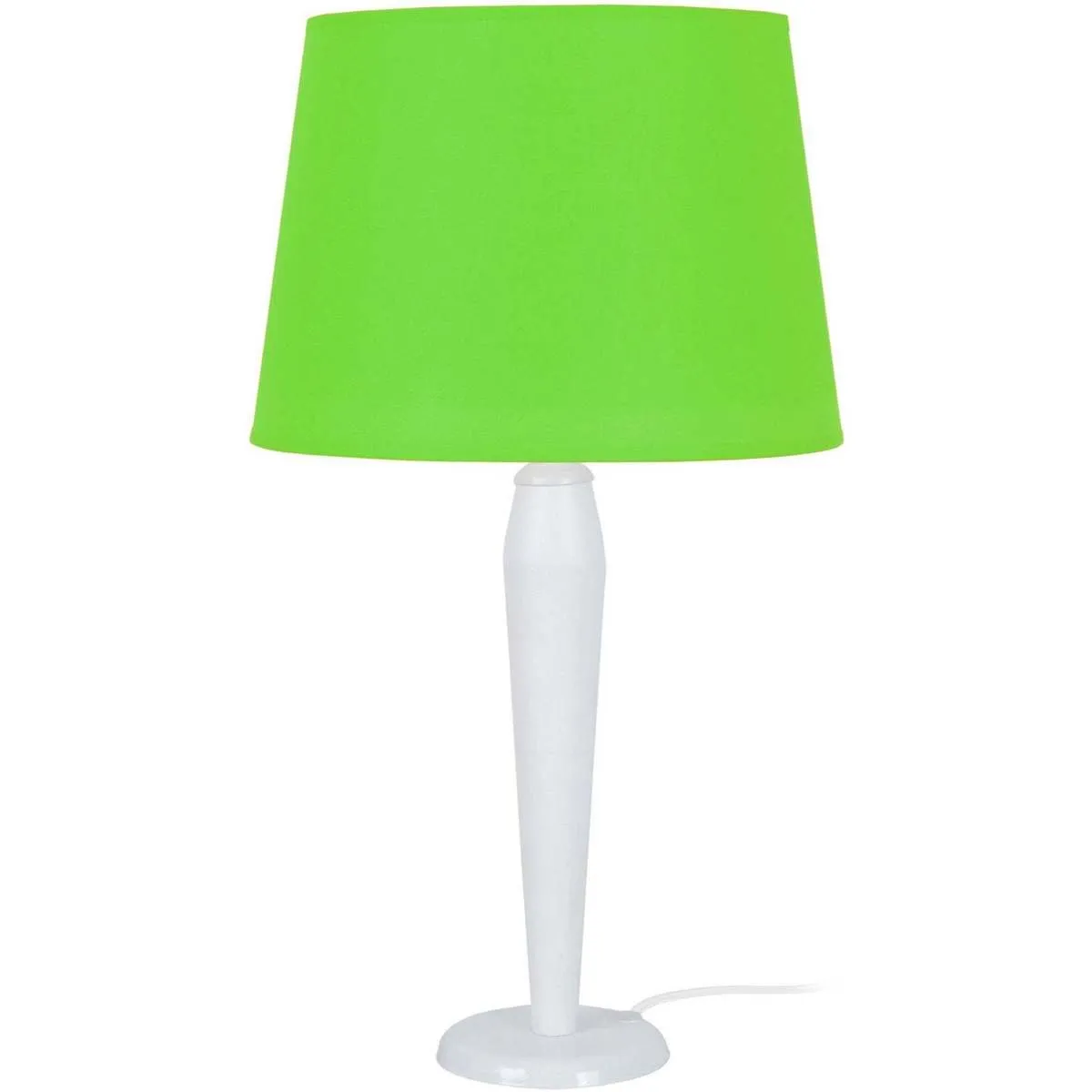lámpara de noche redondo metal y madera blanco