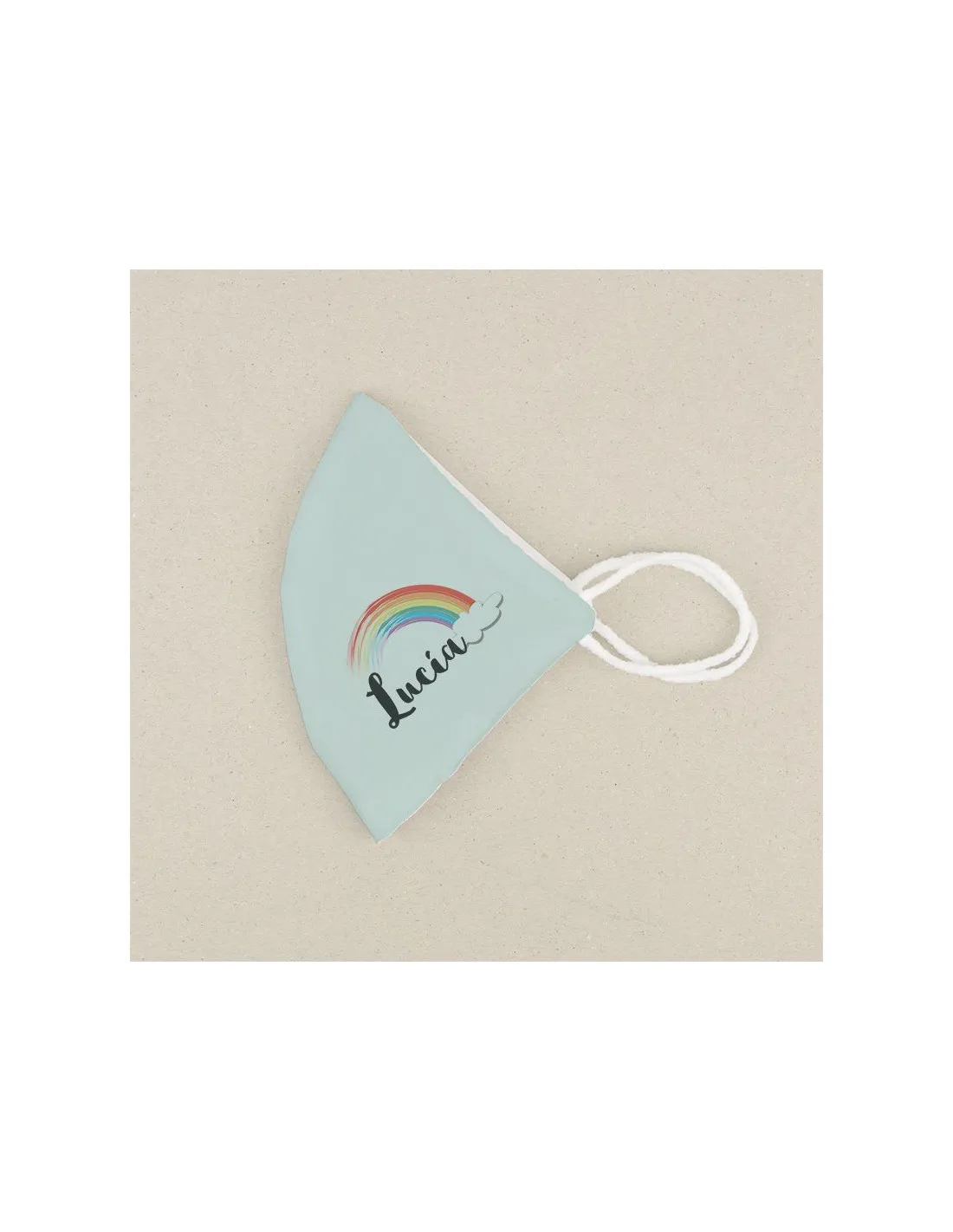 Mascarilla higiénica pequeña Arcoiris personalizada de Mi Pipo