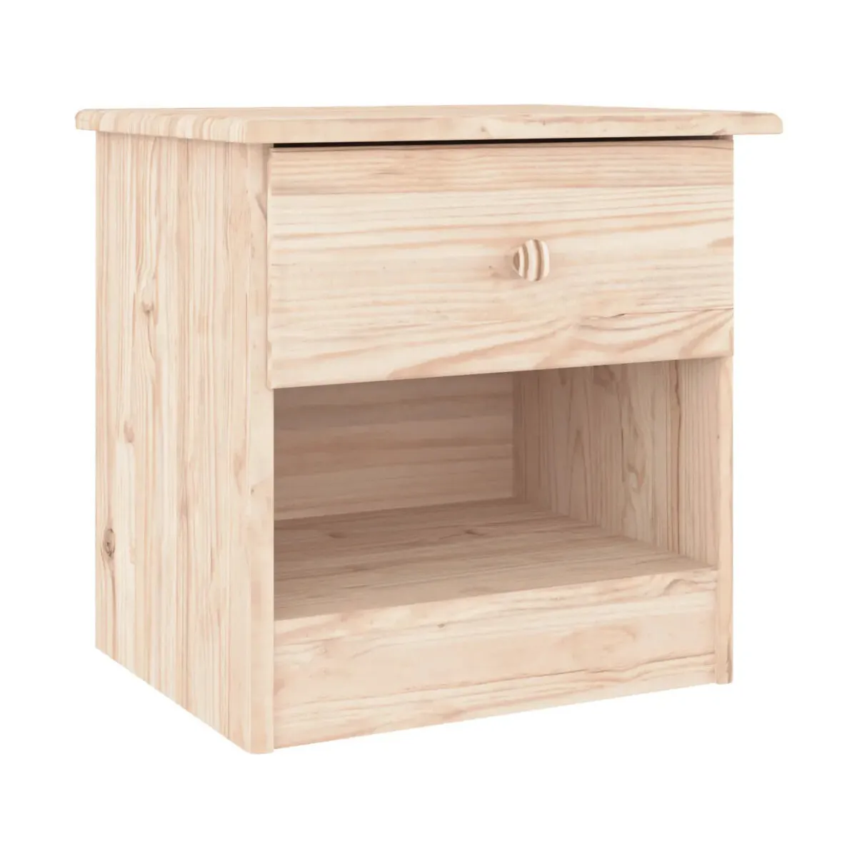Mesita de noche ALTA madera maciza de pino 41x35x41 cm