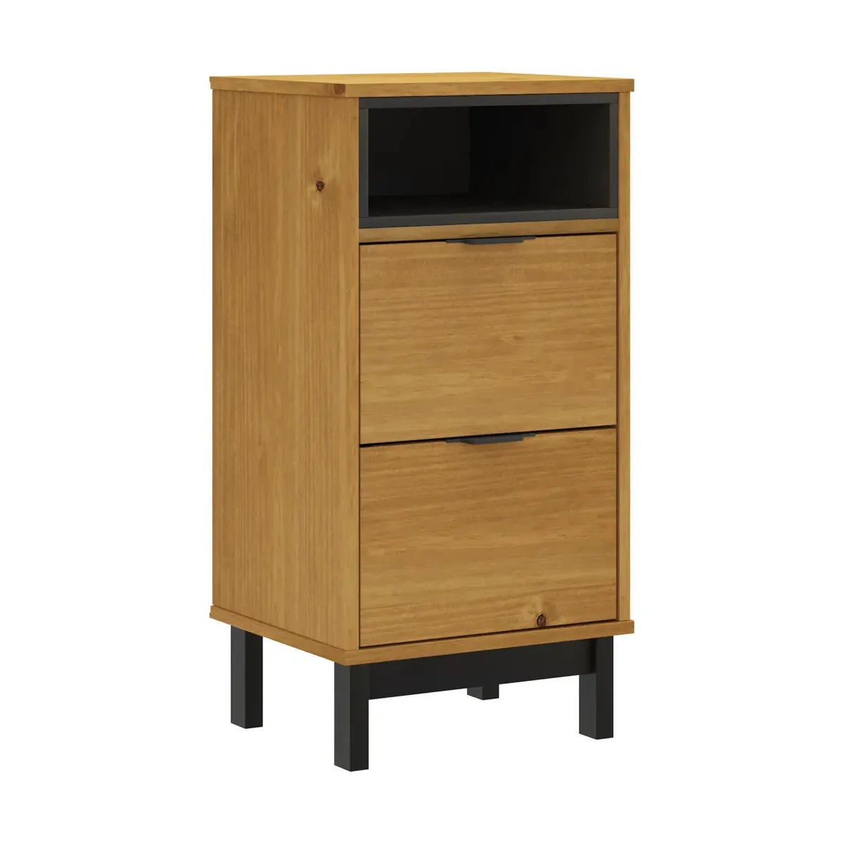 Mesita de noche FLAM madera maciza de pino 40x35x80 cm
