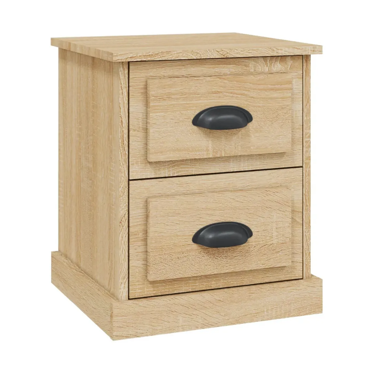 Mesita de noche madera contrachapada roble Sonoma 39x39x47,5