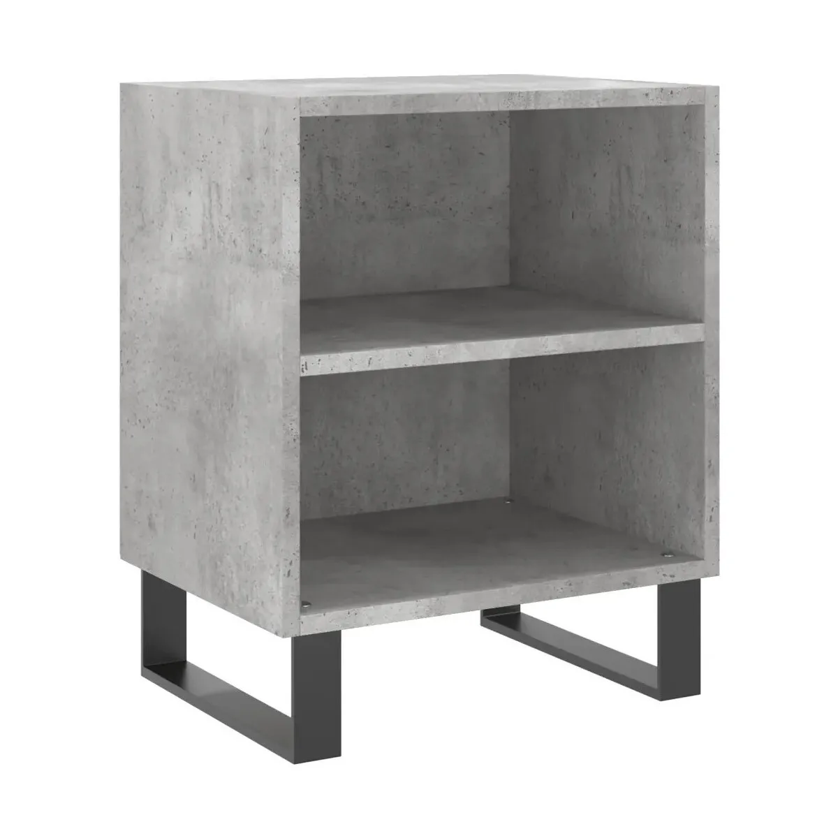 Mesita de noche madera de ingeniería gris hormigón 40x30x50 cm
