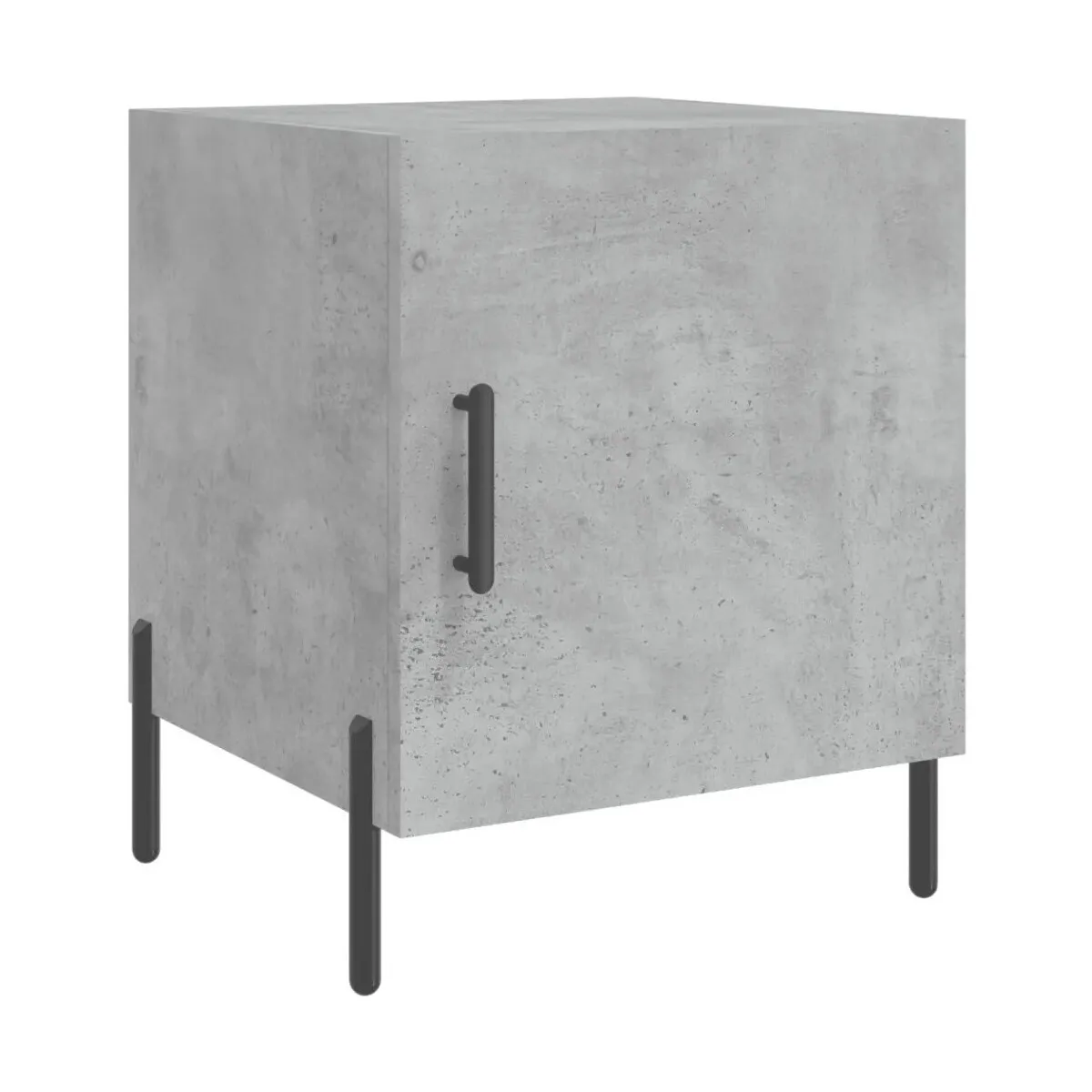 Mesita de noche madera de ingeniería gris hormigón 40x40x50 cm