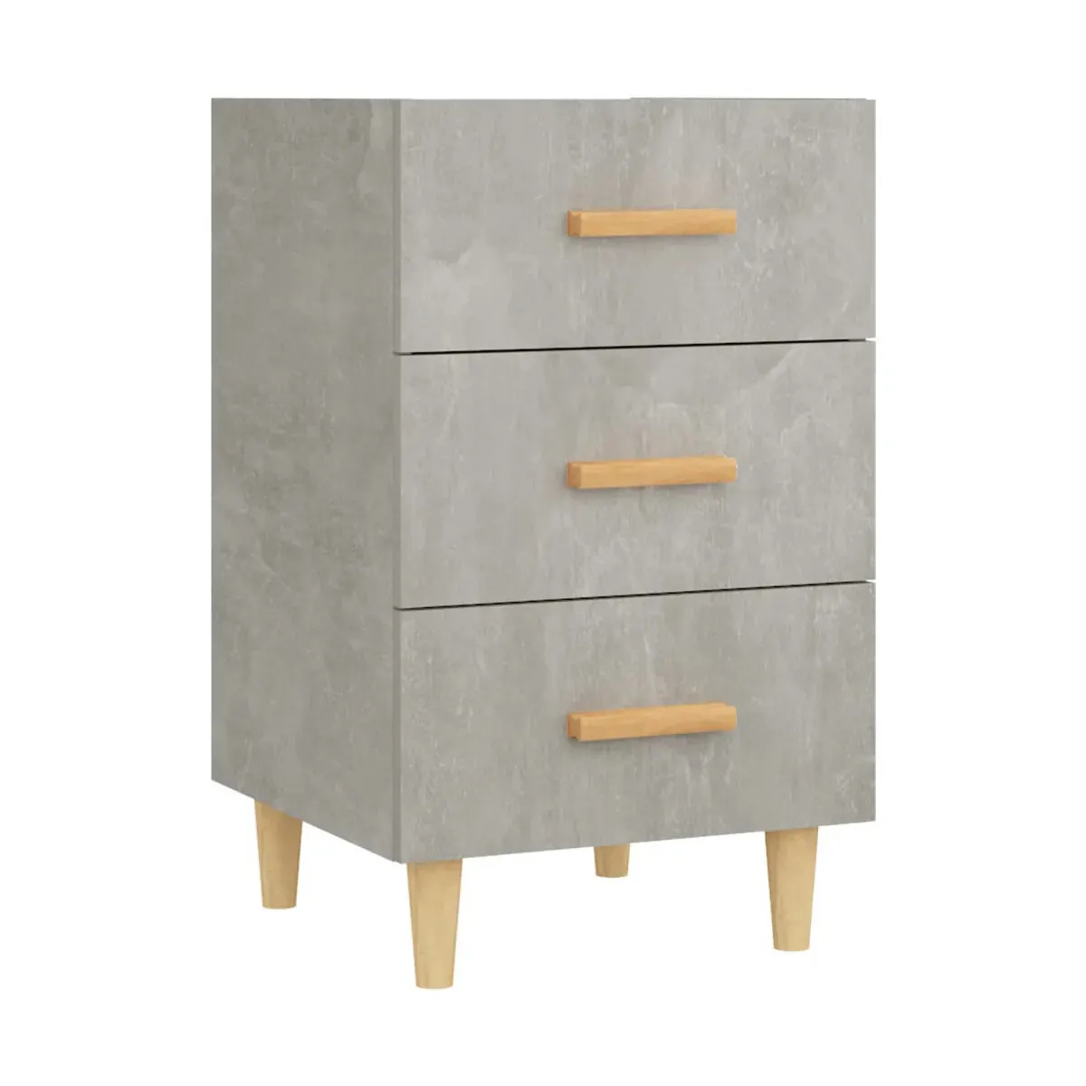 Mesita de noche madera de ingeniería gris hormigón 40x40x66 cm