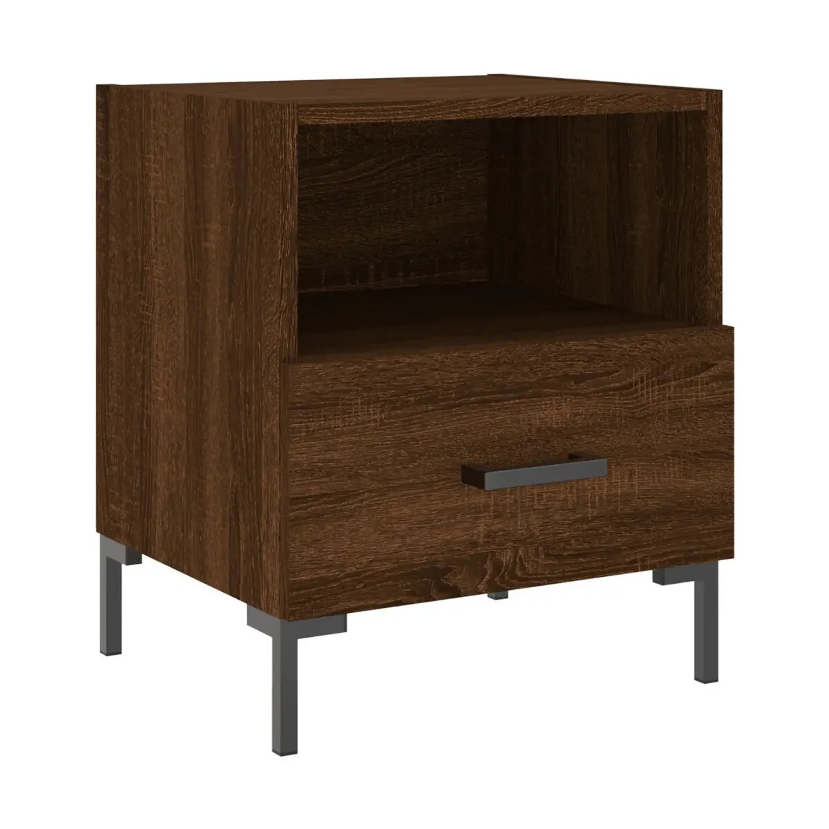 Mesita de noche madera de ingeniería roble marrón 40x35x47,5