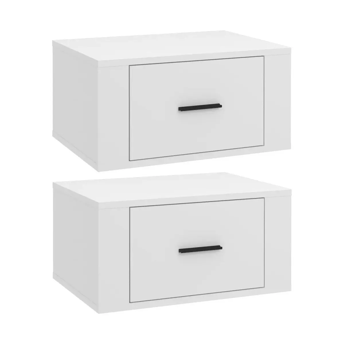 Mesitas de noche de pared 2 uds blanco 50x36x25 cm