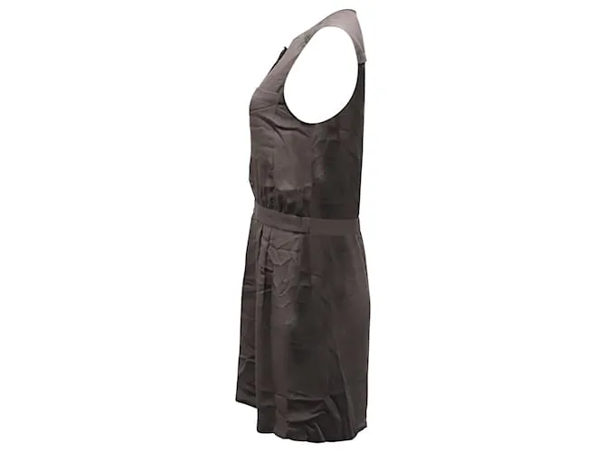 Minivestido sin mangas Theory de poliéster gris 