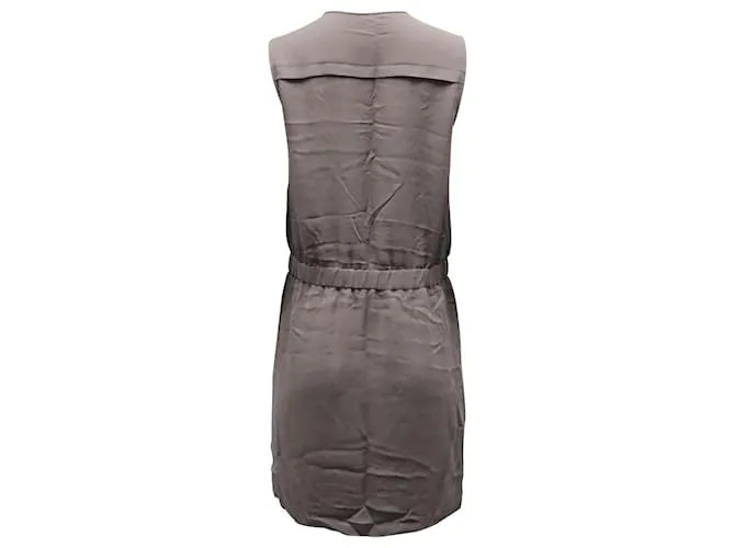 Minivestido sin mangas Theory de poliéster gris 