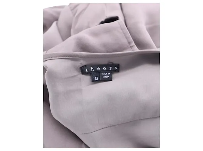 Minivestido sin mangas Theory de poliéster gris 