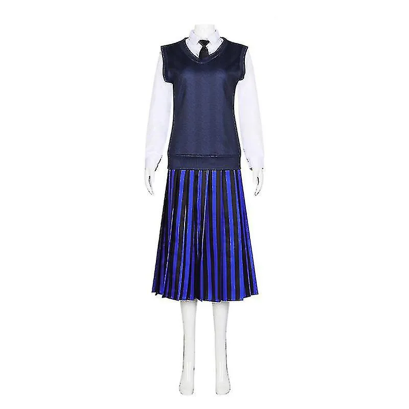 Miércoles cosplay disfraz Enid Sinclair vestido compatible con adultos niños Nevermore Academy School Unicompatible con el disfr
