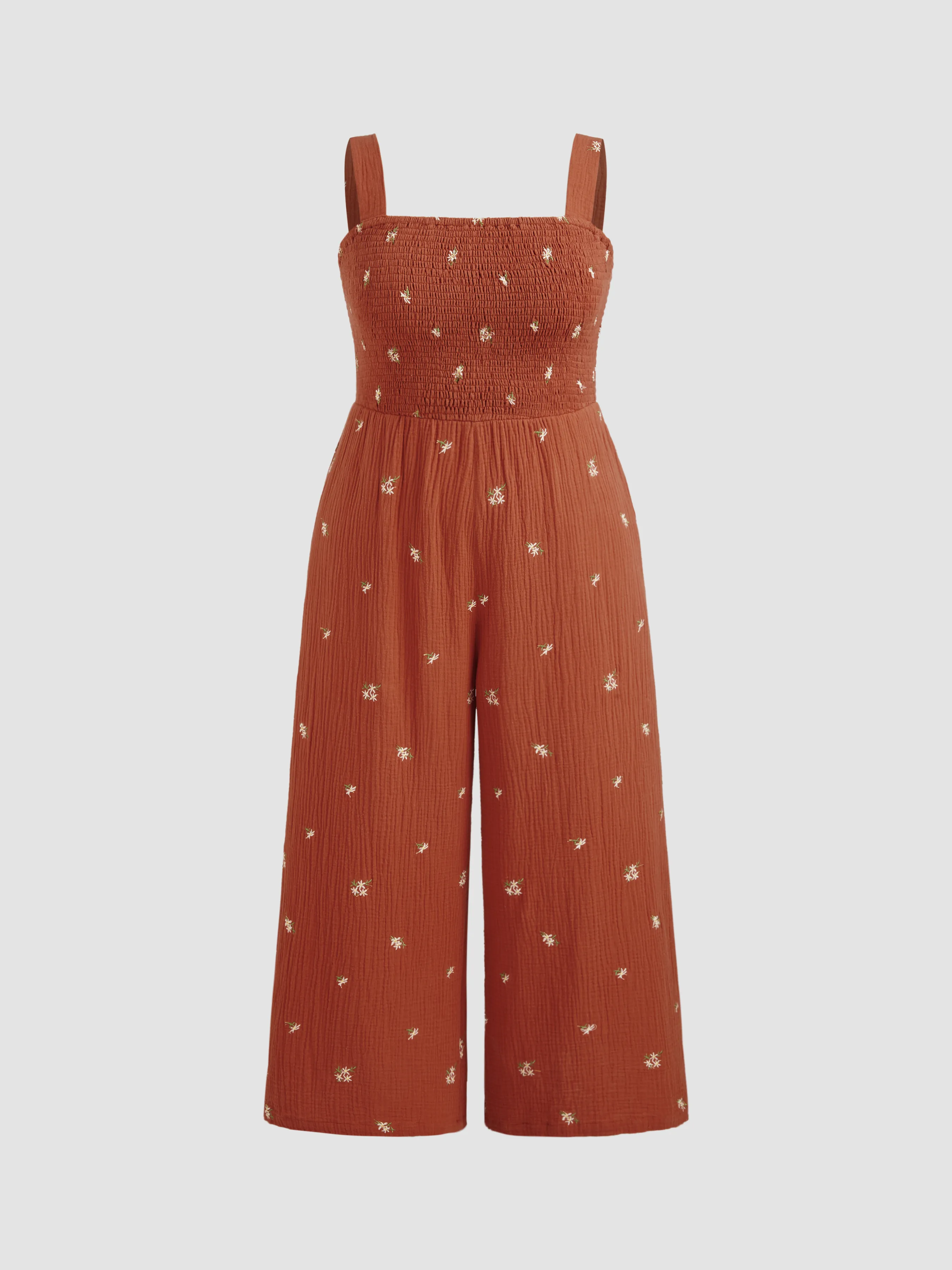 Mono con Cuello Cuadrado y Fruncido Floral Curvy