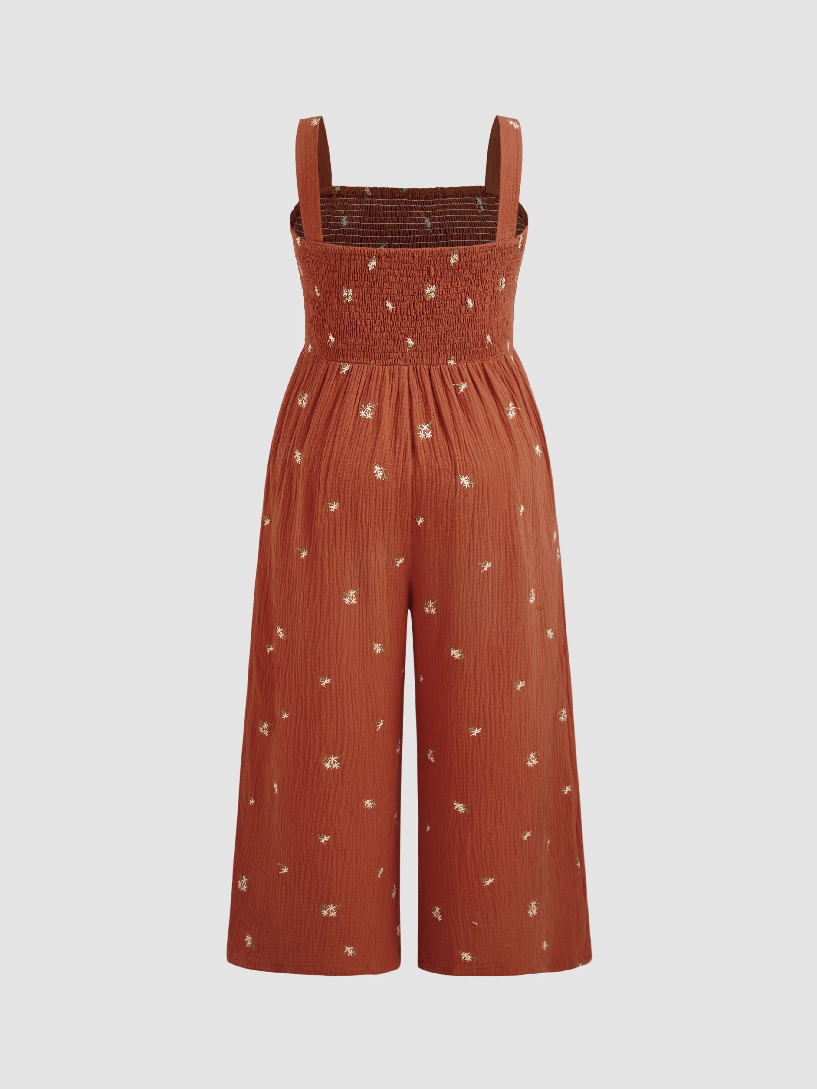 Mono con Cuello Cuadrado y Fruncido Floral Curvy