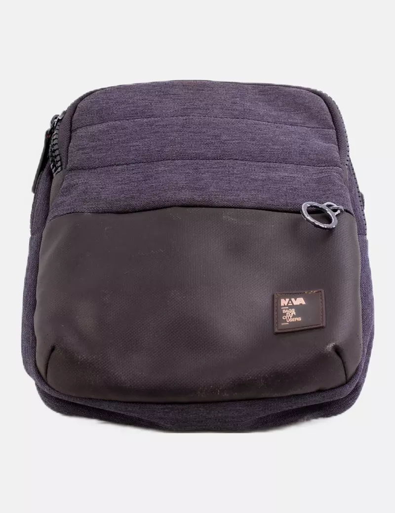 NAVA Bandolera gris tejido