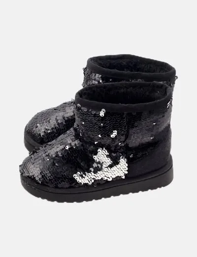 NoName Botínnegra paillettes