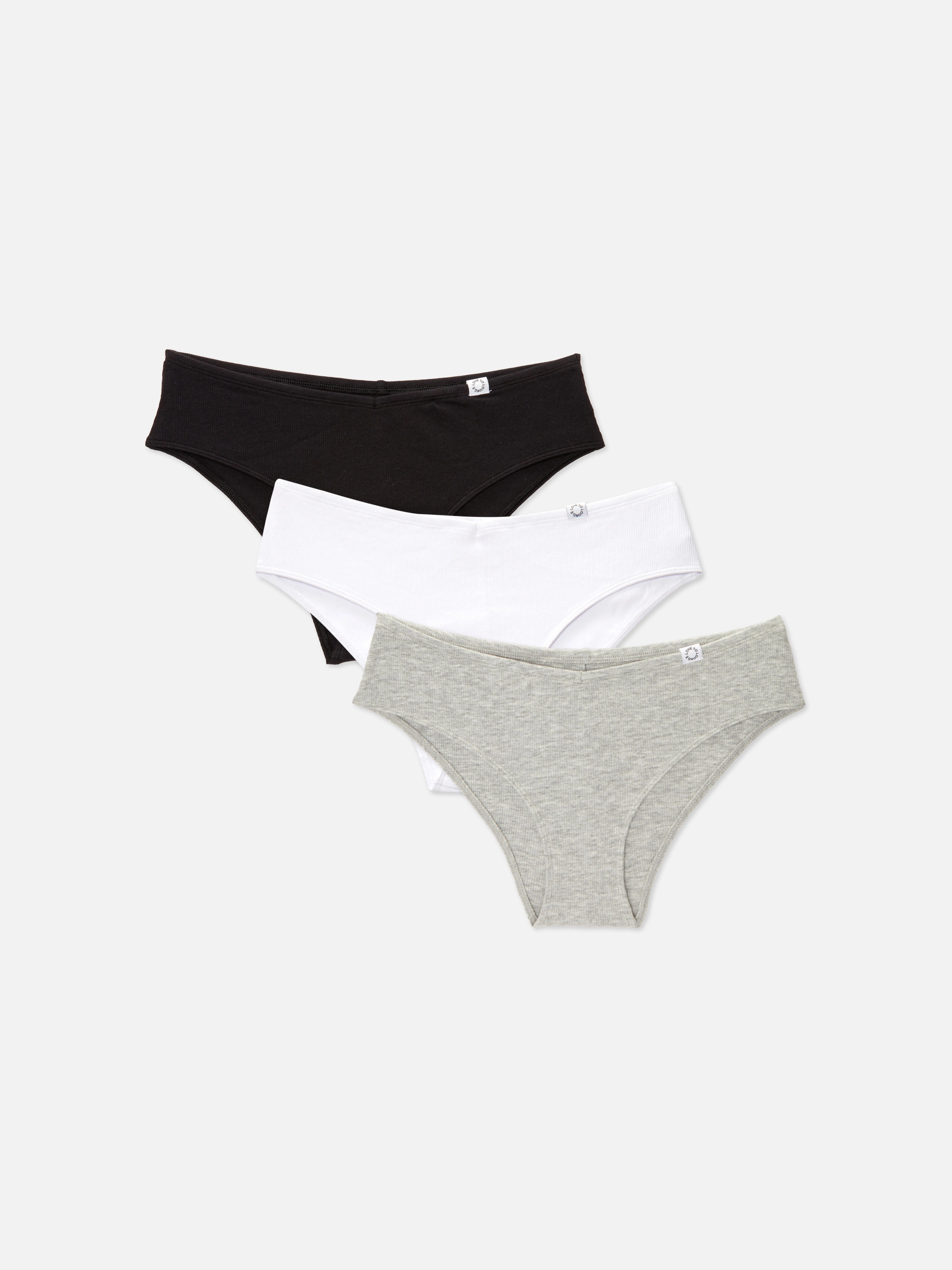 Pack de 3 braguitas elásticas de talle bajo