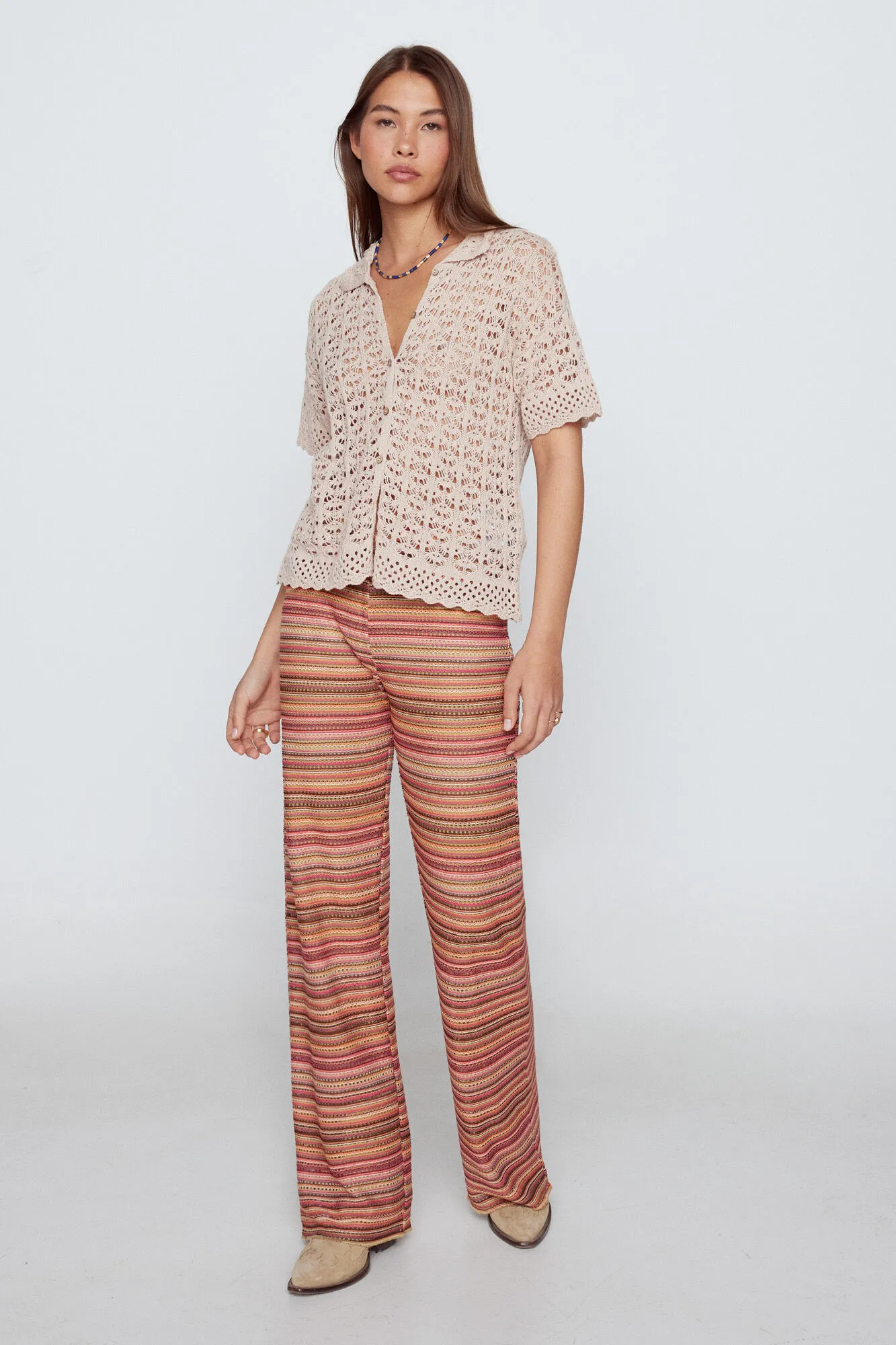 Pantalón tejido punto estructura