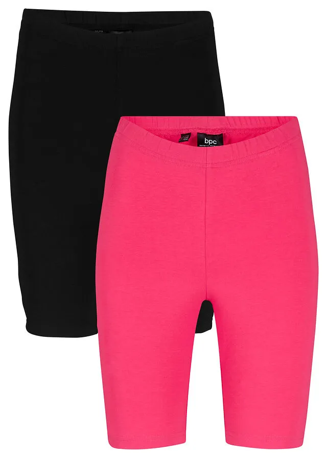 PANTALóN CICLISTA CON ELáSTICO (2 UNIDADES) ROSA HIBISCONEGRO