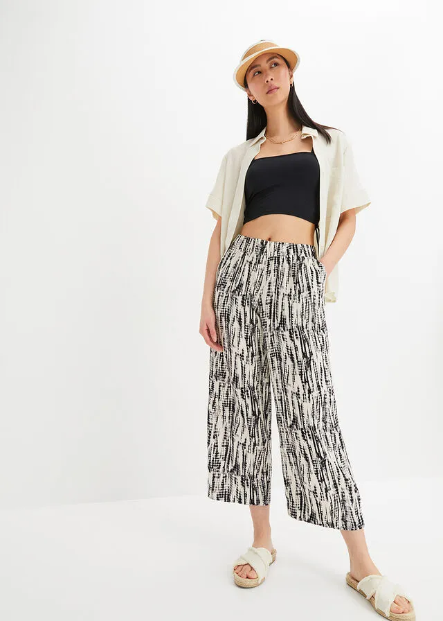 Pantalón con cinturilla elástica Negro