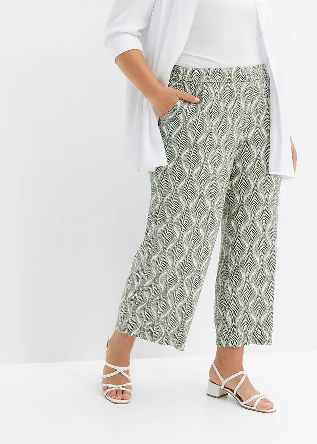 PANTALóN CON CINTURILLA ELáSTICA VERDE OSCUROBEIGE ARENA CON ESTAMPADO GRáFICO