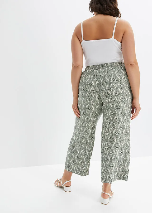 PANTALóN CON CINTURILLA ELáSTICA VERDE OSCUROBEIGE ARENA CON ESTAMPADO GRáFICO