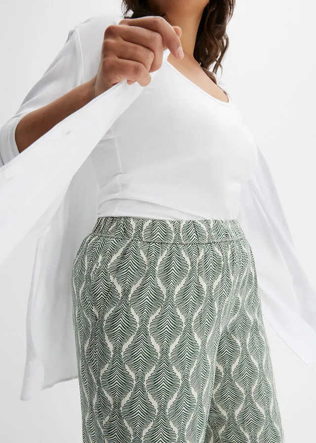PANTALóN CON CINTURILLA ELáSTICA VERDE OSCUROBEIGE ARENA CON ESTAMPADO GRáFICO