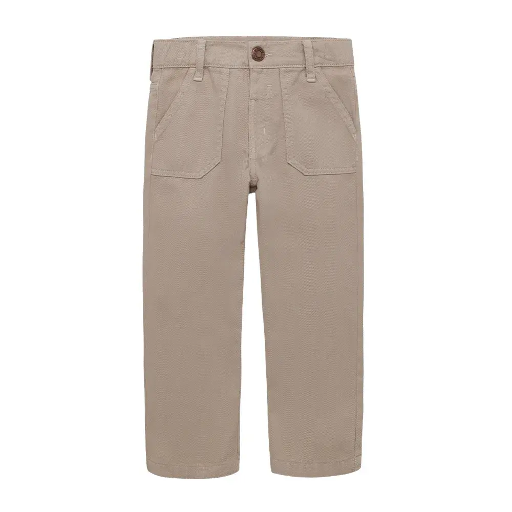 Pantalón recto en tejido plano