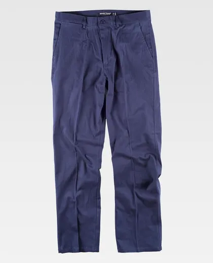 Pantalón tipo chino, tejido elástico Marino