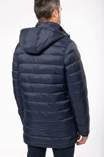 Parka ligera acolchada con capucha para hombre